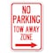 Signmission No Parking Tow Away Zone with Right Arrow Heavy-Gauge Aluminum Sign, 12" x 18", A-1218-23609 A-1218-23609 - alternate 1